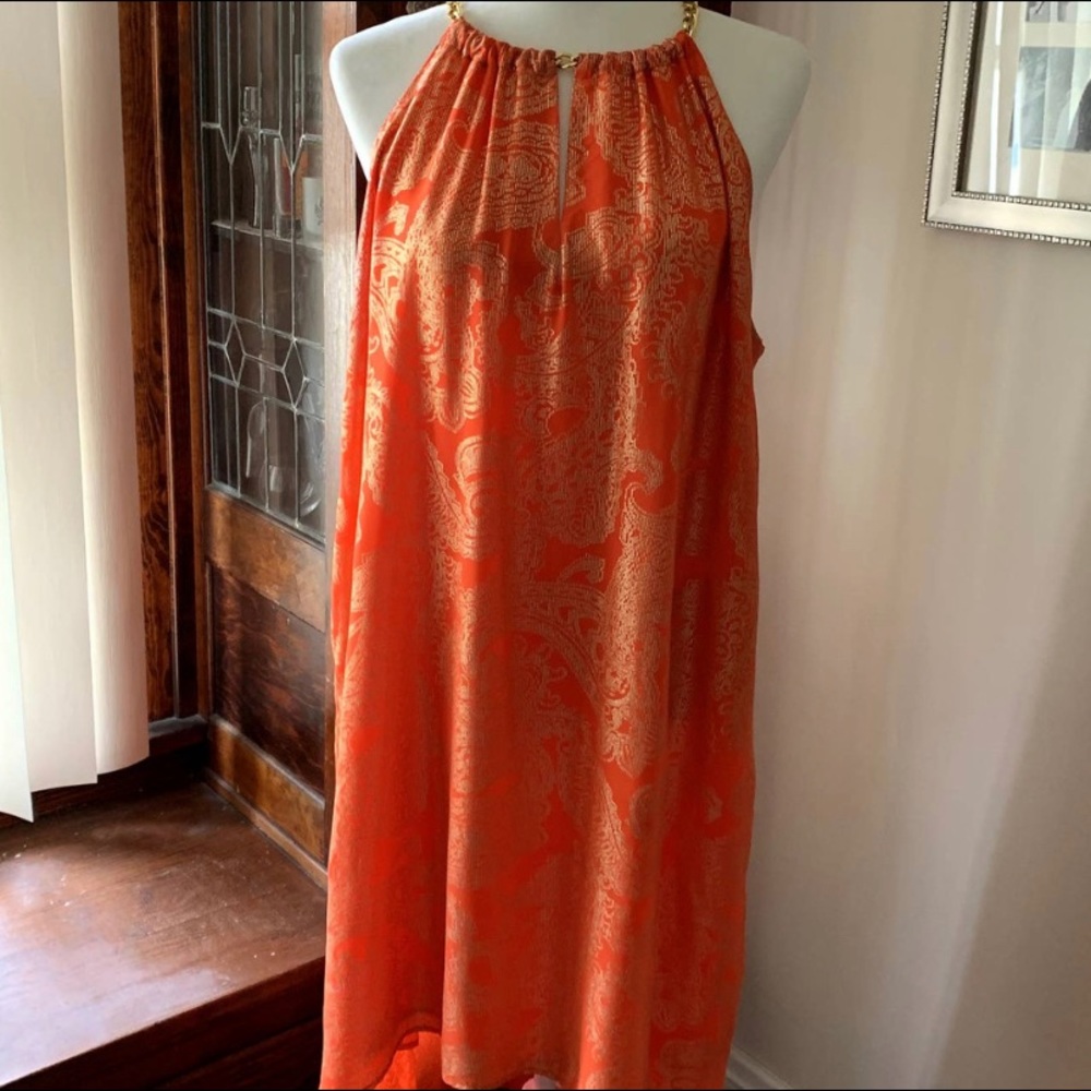 Michael Kors Orange High Low Dress